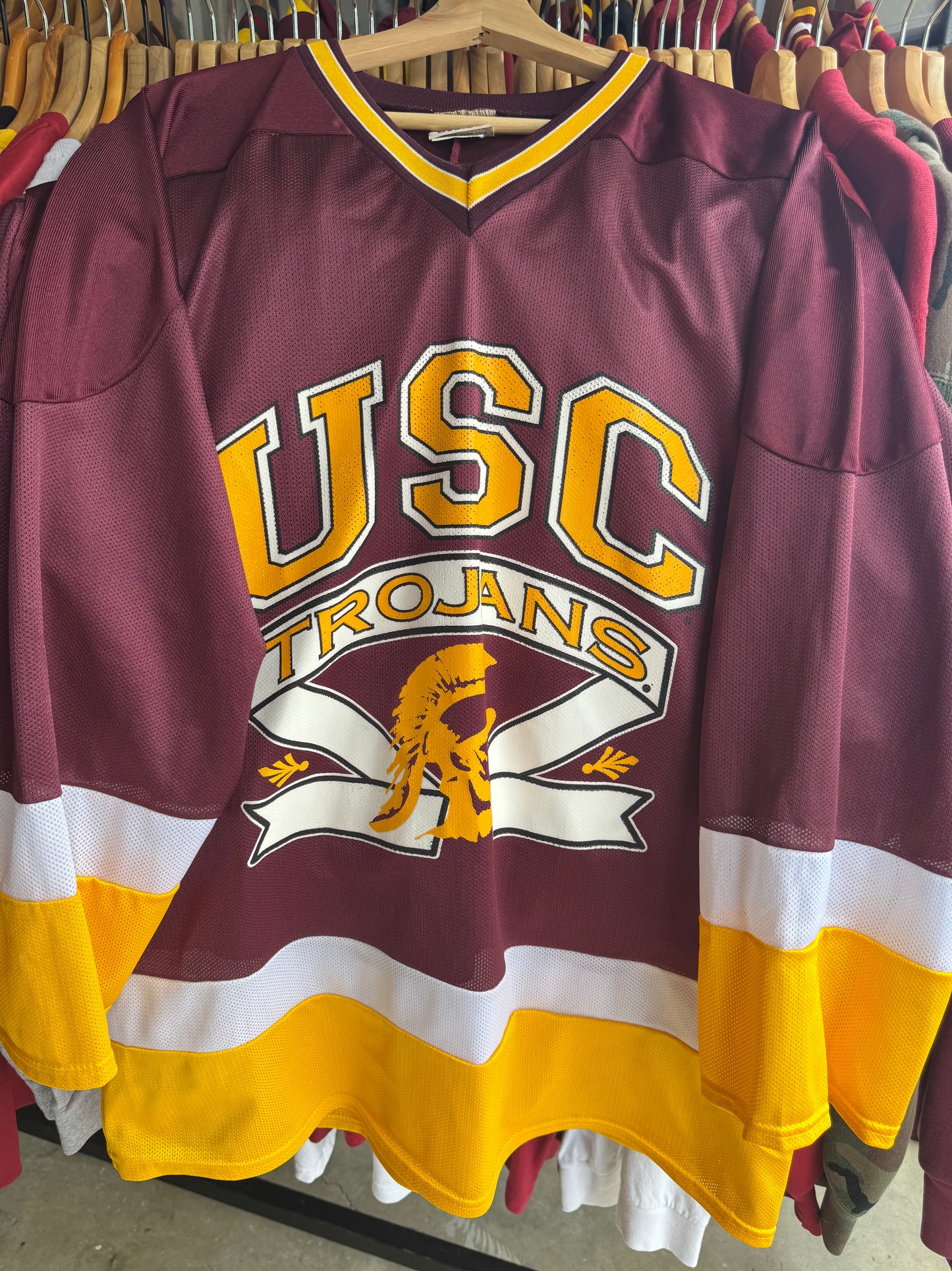 Vintage USC Trojans Hockey Jersey Large